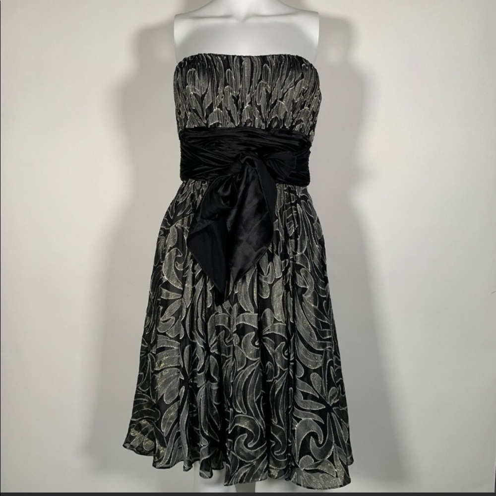 BCBG MaxAzria silk strapless dress